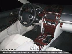 Toyota Camry 12 14 L Le Se Xle Xse Hybrid Interior Set Burl Wood Dash Trim Kit