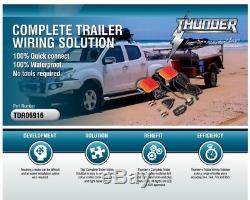 Trailer Wiring & 2 LED Tail Light Kit EASY Tool-Less Installation ADR Approved