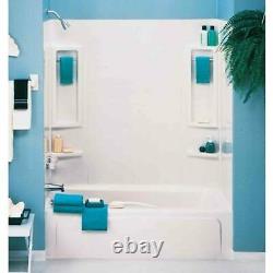 Tub Shower Wall Kit 5-Piece Shelf Towel Bar Set Easy Install 60 X 31 Bathroom