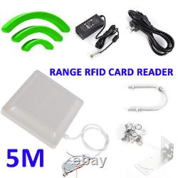 UHF RFID Long Range Card Reader for Parking Barrier Gate Access Control Kit NEW