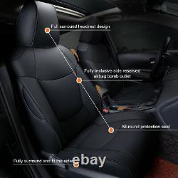 US Car Leather Seat Set Covers Kit Customized For Toyota Corolla 2019-2021 Black