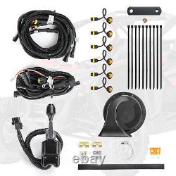 UTV 6 pcs LED Turn Signal Light Kit withHorn Toggle Switch for Polaris RZR Ranger