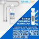 Undersink Water Filter System Kit High Flow Inline 4 Stage Filter, Easy Install