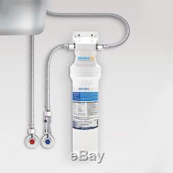Undersink Water Filter System Kit High Flow Inline 4 Stage Filter, Easy install