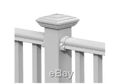 White Vinyl Traditional Rail Kit Easy to install Railing is made of Durable
