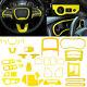 Yellow Full Kit Interior Decoration Cover Trim Accessories For Dodge Charger 15+