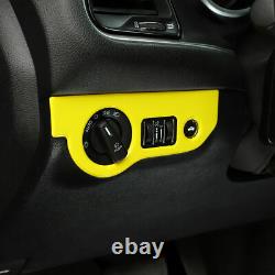 Yellow Full Kit Interior Decoration Cover Trim Accessories for Dodge Charger 15+